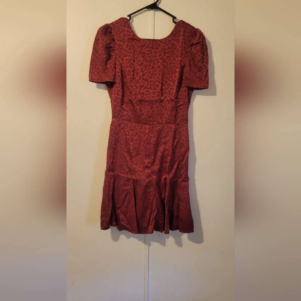 She and sky burgundy dress